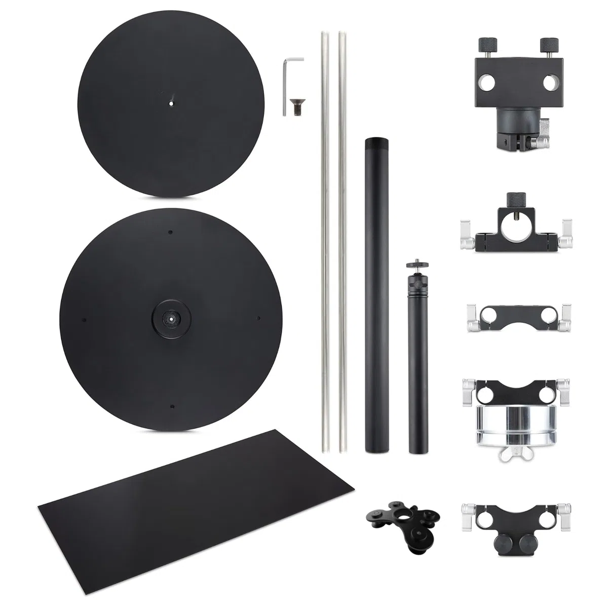 Plateforme Photo 360 DFCINE avec Slider – Rig Rotatif pour Caméra Vidéo avec Roue Dolly, pour Photographie Commerciale de Produits, Effets 360, Ralenti, Bullet-Time et Mouvement Slider (V360S)