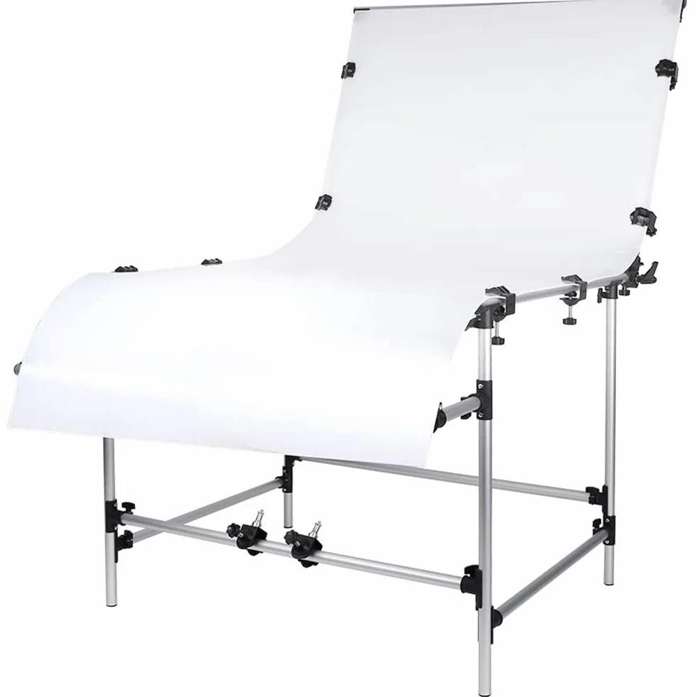 Table de Prise de Vue 100x200cm, Shooting Table Portable Non Réfléchissant pour Studio Photographie Tentes de Shooting
