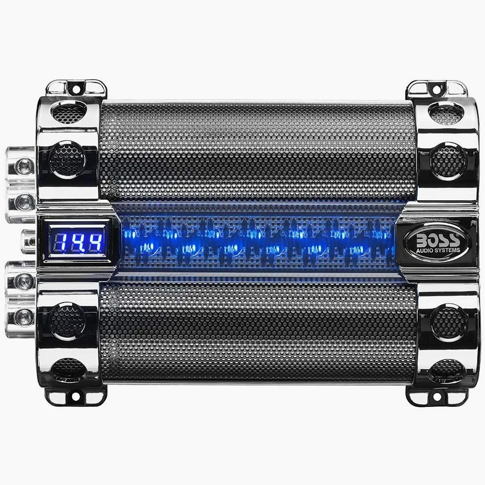 1 condensateur Compatible avec Boss Audio Systems CAP18 Cap 18 Hybrides 18 Farad jusqu'à 18000 Watts rms voltmètre numérique, 1 pièce