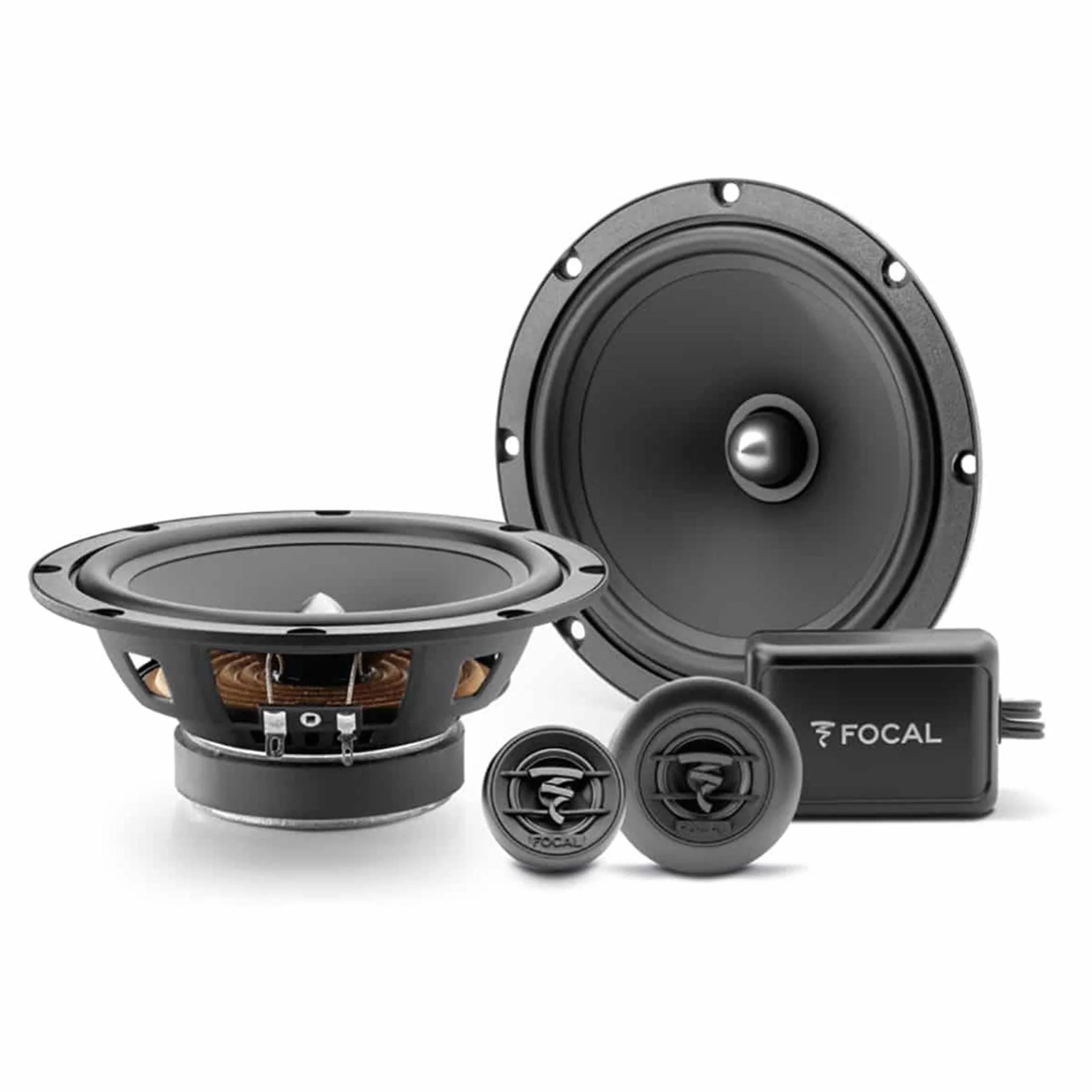 Focal 1 kit 2 Voies Auditor ASE-165 ASE165 6.5" 165 mm 16.5 cm 60 Watt rms 120 Watt Max avec 2 woofers 2 tweeters 2 Crossover 4 ohm Voiture, la Paire
