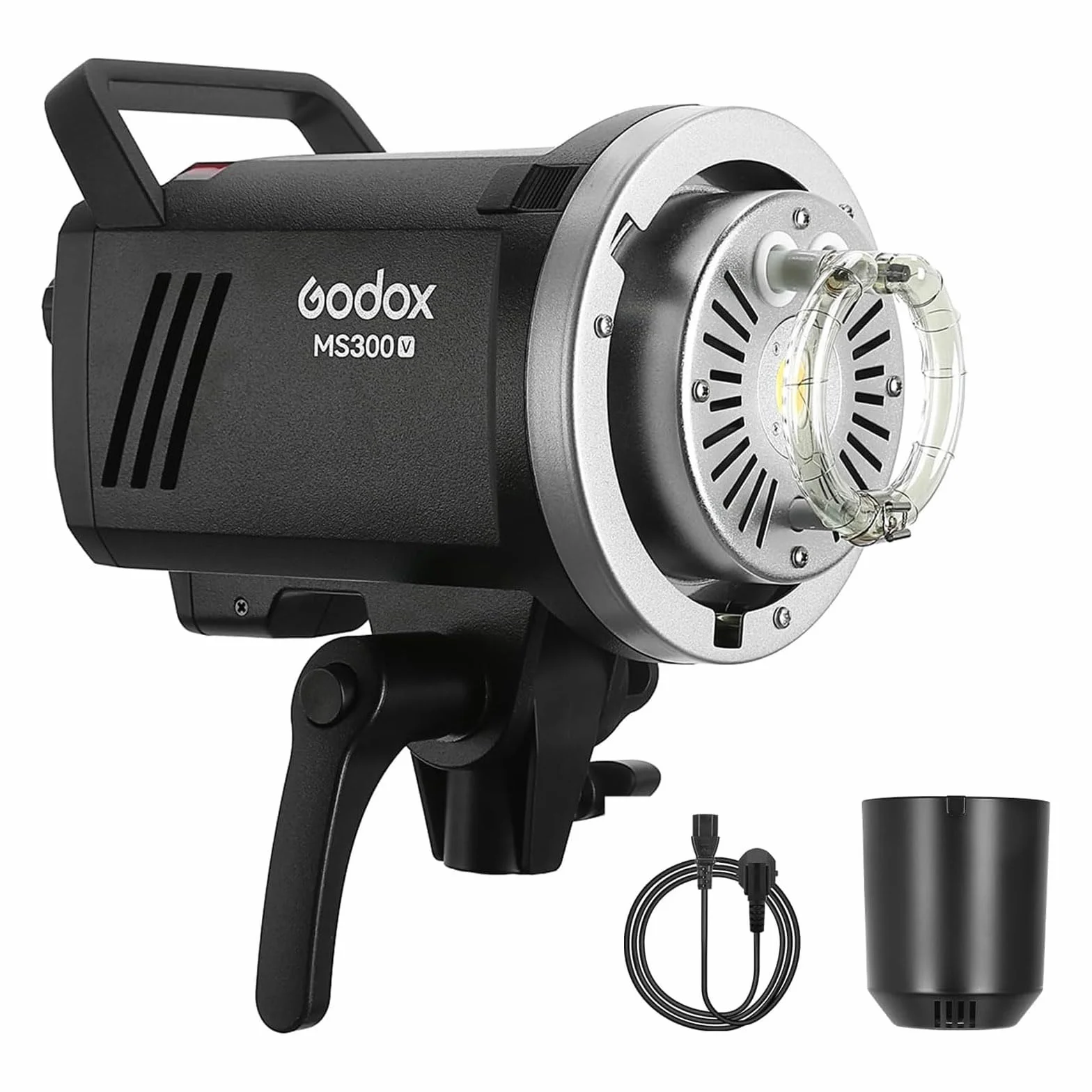 Godox MS300-V Studio Flash avec COB LED Modeling Lampe 5800K ± 200K, GN58 300Ws Flash avec Godox 2.4G sans Fil Système Flash Stroboscopique Bowens Mount