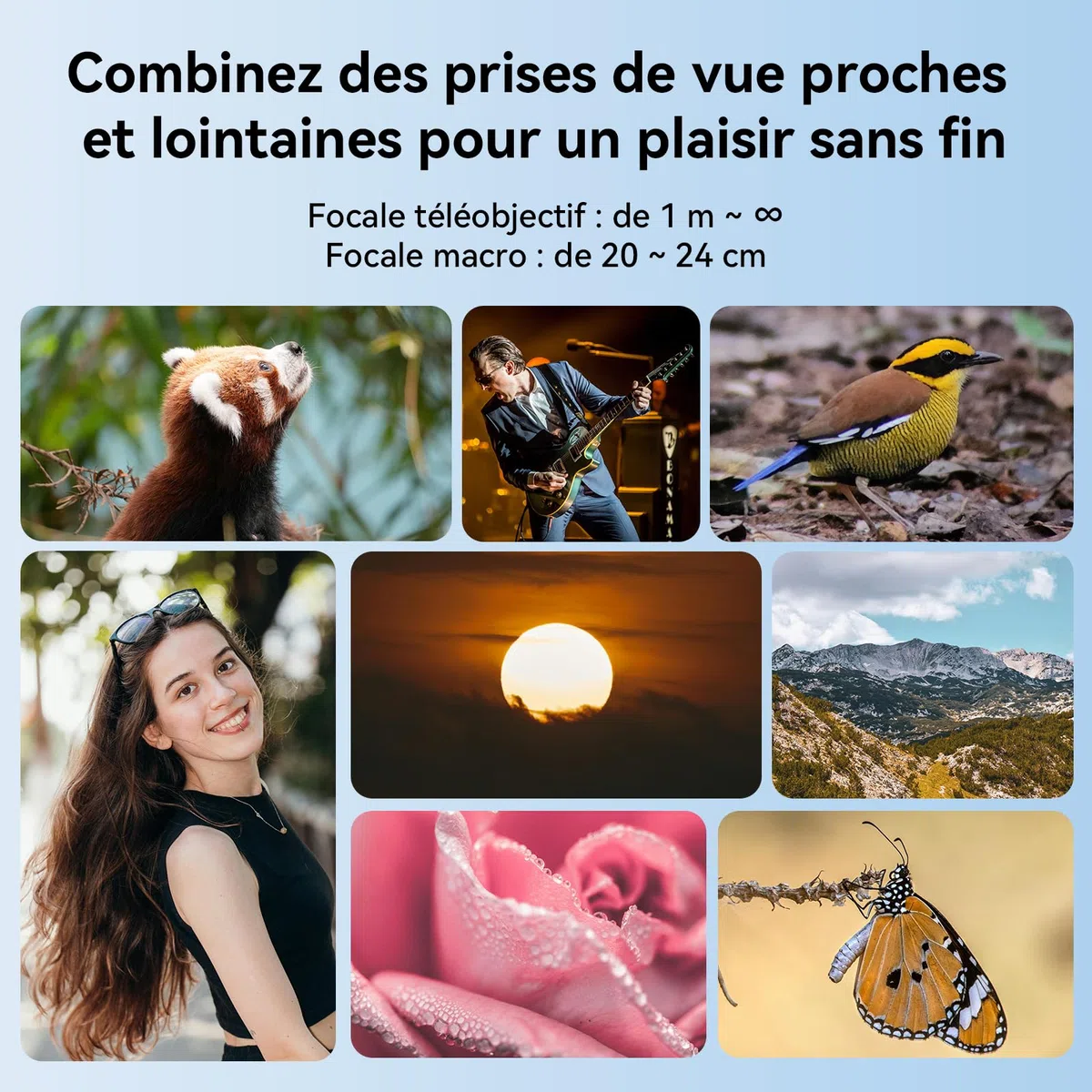 APEXEL Objectif Téléobjectif Compact 10x & Objectif Macro 200 mm avec Étui de Téléphone Dédié, Objectif FMC Ed Professionnelle, Compatible avec iPhone 17