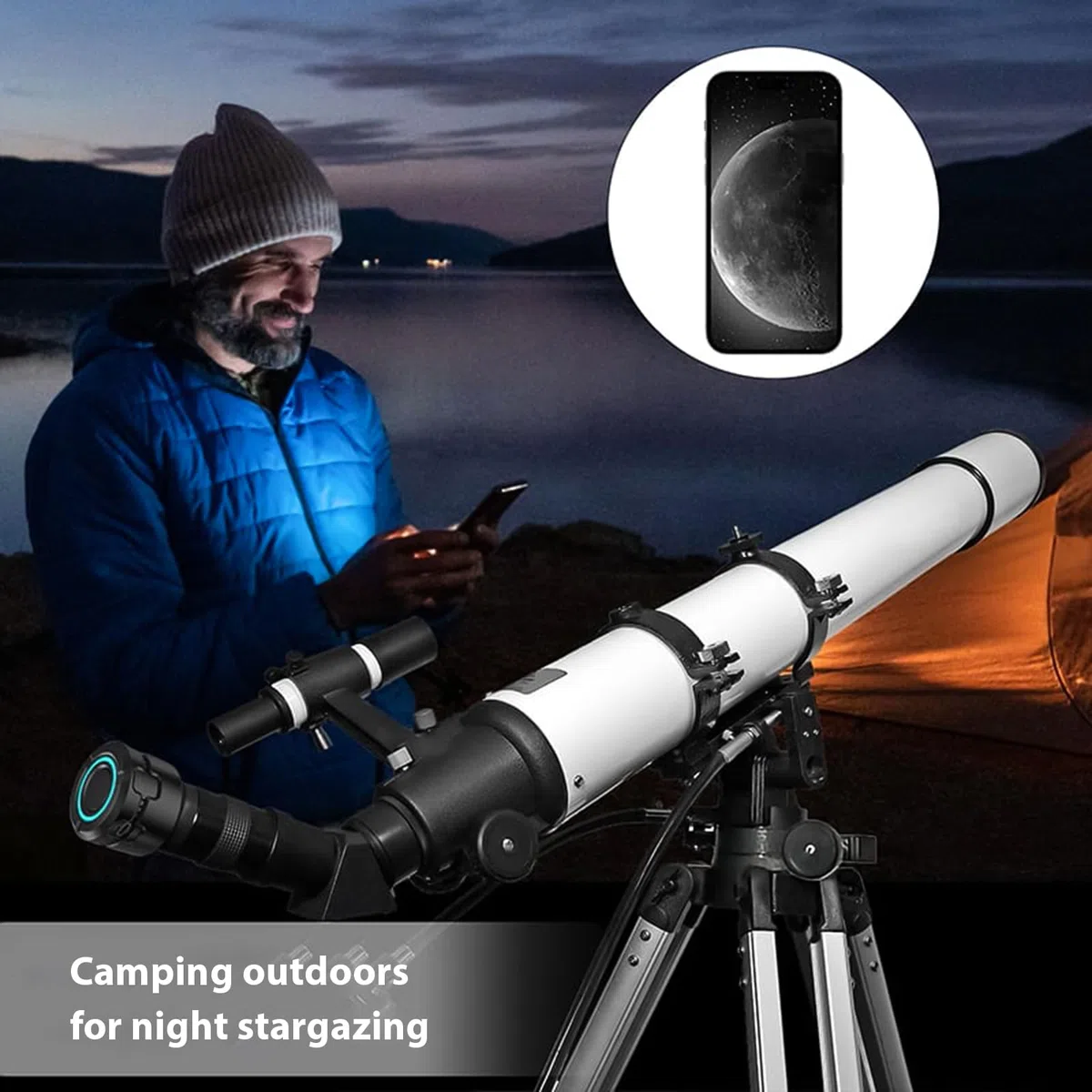 Oculaire numérique WiFi sans fil pour télescope caméra 4K enregistrement vidéo prise de photos batterie intégrée oculaire électronique pour télescope