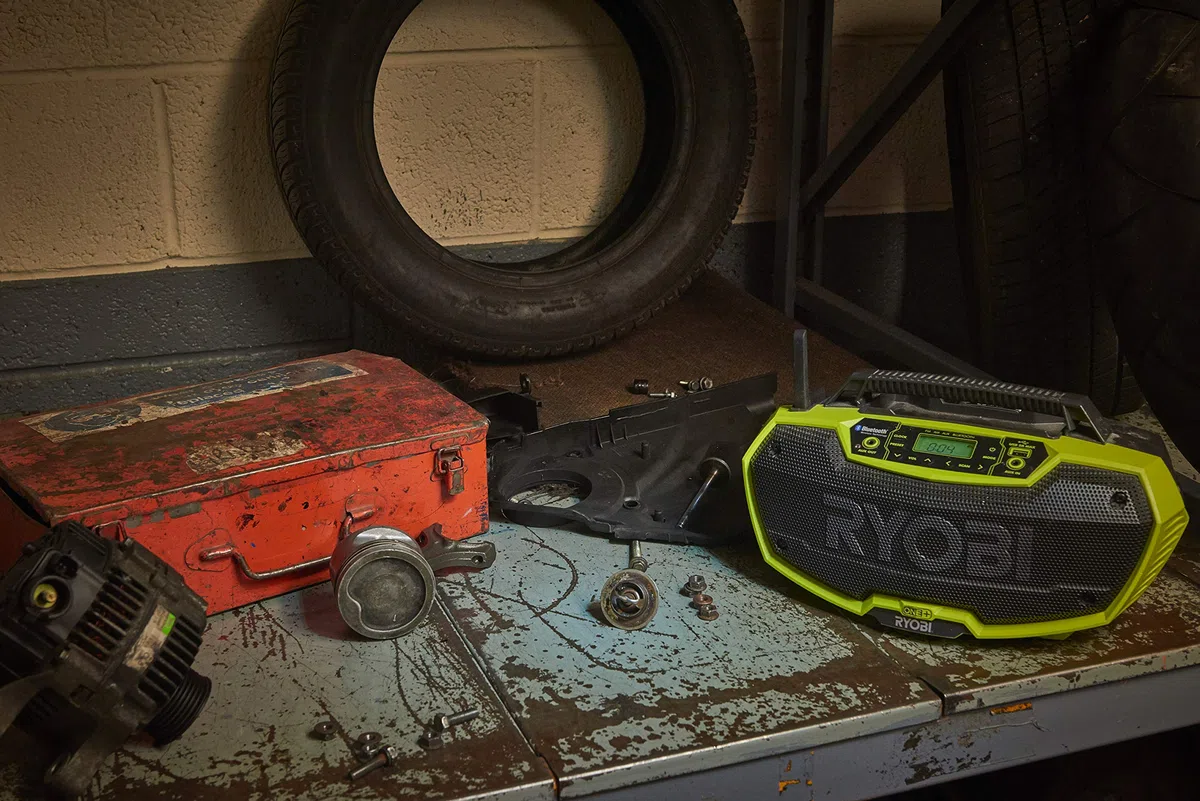 Ryobi r18rh de 0 Cordless Radio stéréo avec Bluetooth Function Vert/Gris, Vert/Anthracite