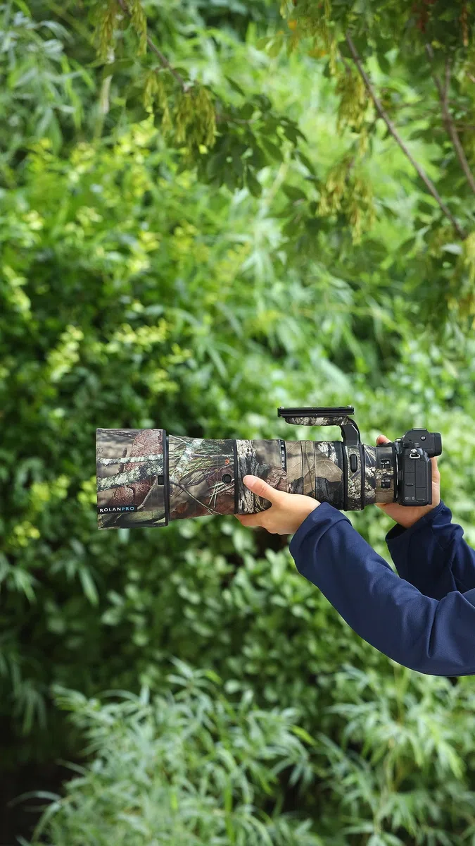 Rolanpro Cache d'objectif pour Nikon Z 180-600 mm F/5.6-6.3 VR Lens Coat Housse Vêtements 23# Jungel Camo