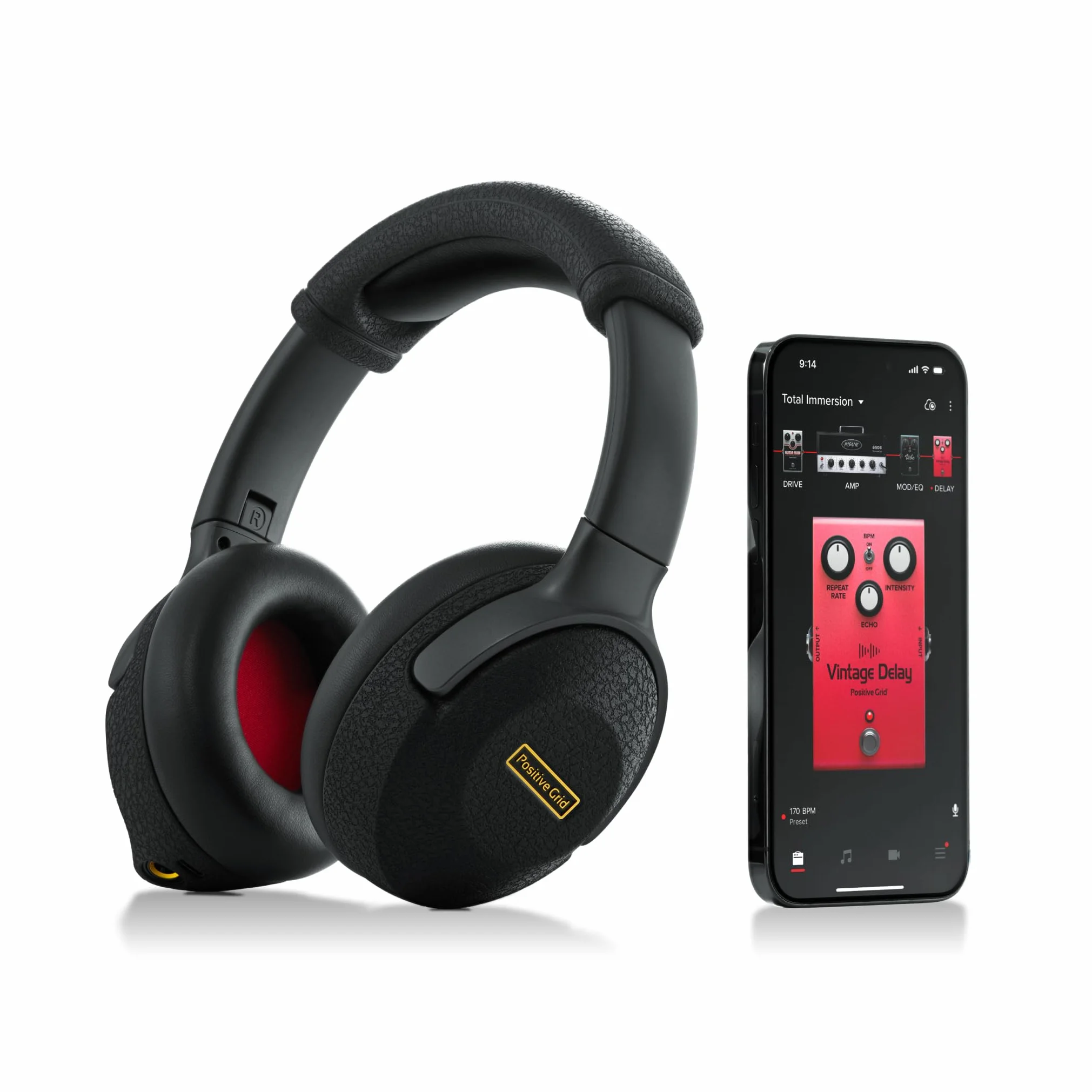 Positive Grid Spark Neo Core Amplificateur Casque Filaire Intelligent avec Pilotes Audio personnalisés, Isolation du Bruit, Streaming Bluetooth et appli Intelligente avec IA.
