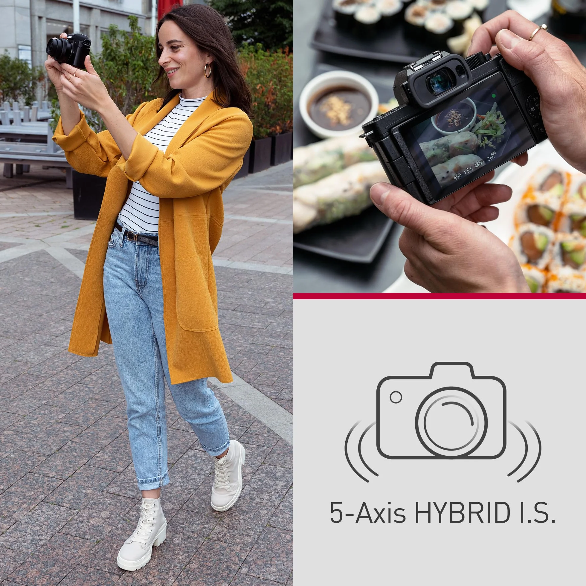 Panasonic Lumix G100D | Appareil Photo Hybride + Objectif Lumix 12-32mm (Capteur 4/3 20.3MP, Vidéo 4K/ 30p, OZO Audio by Nokia, Mode Selfie Vidéo, Stab.) Noir – Version Française