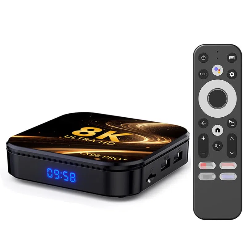 Boîtier TV Android 14.0, TX98 Pro + Smart TV Box RK3258 Quad-Core 64 Bits Arm Cortex-A53 Prise en Charge 8K/4K 2,4/5,0 Ghz WiFi BT4.0 100/1000M Ethernet HDMI 2.0 H.265 Décodeur,4gb+64gb