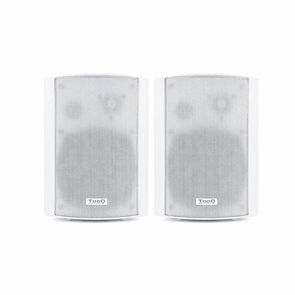 TooQ TQOWS-01W - Enceintes murales Autonomes, Puissance de Sortie RMS: 2x30W, Fréquence: 70Hz-16Khz, 2xRCA, 1x Jack 3.5, contrôleurs de Volume, Blanc