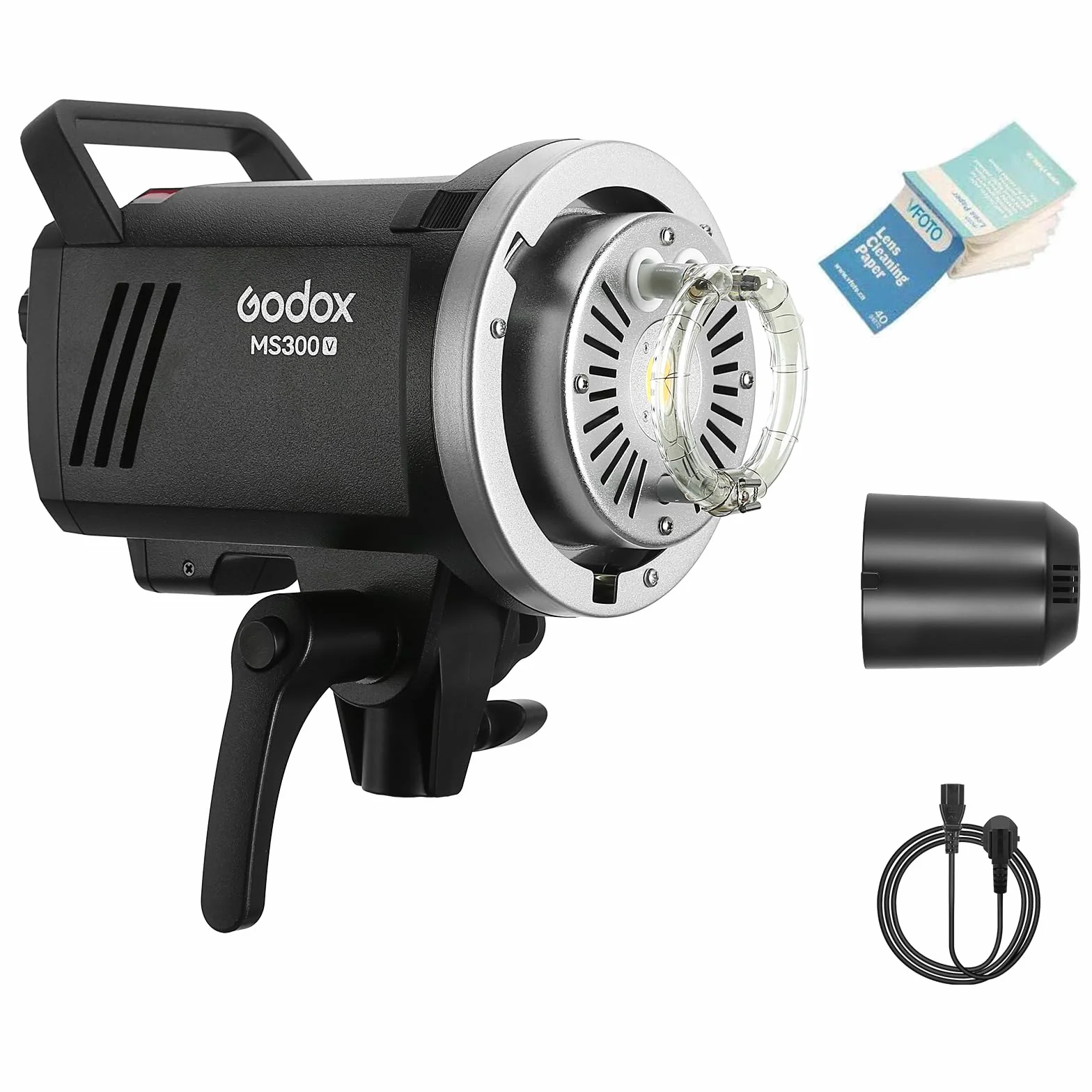 GODOX MS300V 300W Studio Flash 5800 ± 200K 0.1~1.8s Temps de récupération avec LED Styling Light LED Flash monolithique pour Studio, Portrait, Photographie Commerciale
