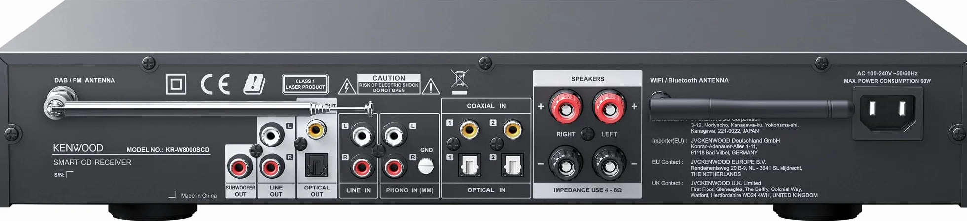 Kenwood KR-W8000SCD-B ricevitore AV 30 W Stereo Nero