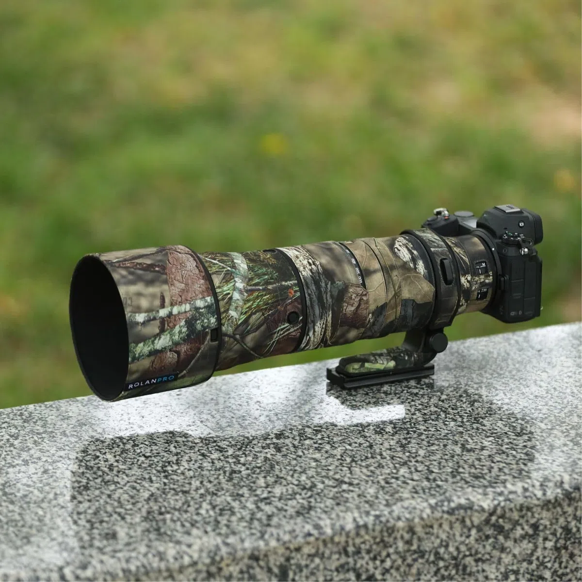 Rolanpro Cache d'objectif pour Nikon Z 180-600 mm F/5.6-6.3 VR Lens Coat Housse Vêtements 23# Jungel Camo
