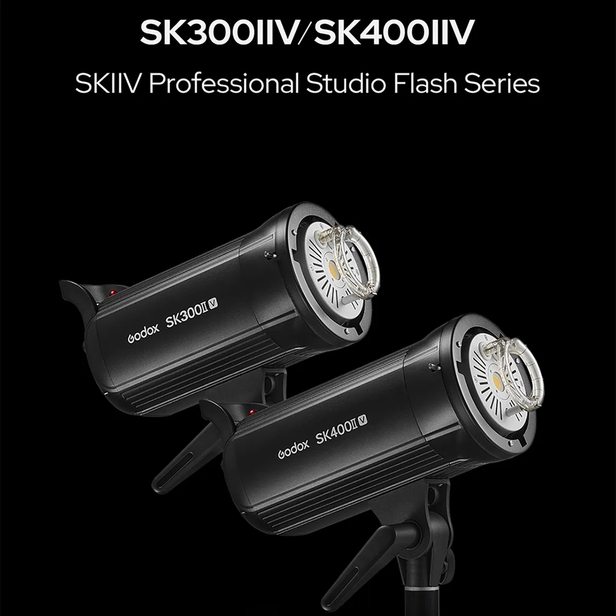 Godox SK400II-V Flash de Studio 400w Studio Flash, 5600 ± 200 K 2.4G Système X sans Fil avec Lampe de modélisation LED, Bowens Mount pour Portrait Photographie Commerciale