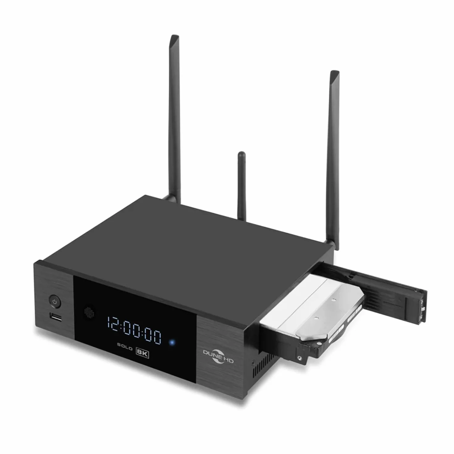 Dune HD Solo 8K, Lecteur multimédia, Android Box, Dolb Visio, Atmo, S928X, HD-Audio, HDMI, 2.1a, BT 5.2, WiFi6, 1Gbit, USB 3.0, 8GB / 64GB, 3.5 HDD Rack, Optical/Coaxial S/PDIF, 8Kp60, 4K, 1080p