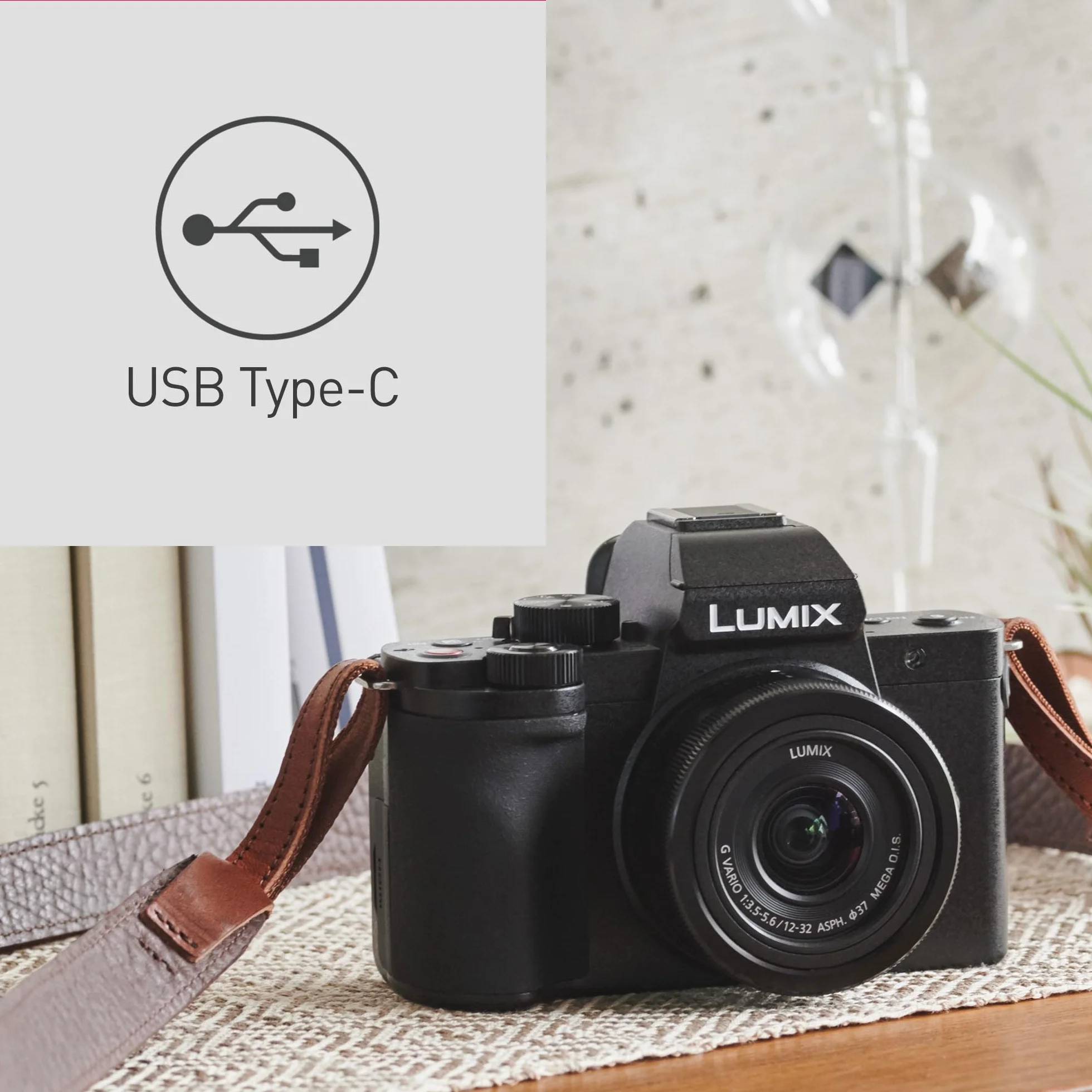 Panasonic Lumix G100D | Appareil Photo Hybride + Objectif Lumix 12-32mm (Capteur 4/3 20.3MP, Vidéo 4K/ 30p, OZO Audio by Nokia, Mode Selfie Vidéo, Stab.) Noir – Version Française