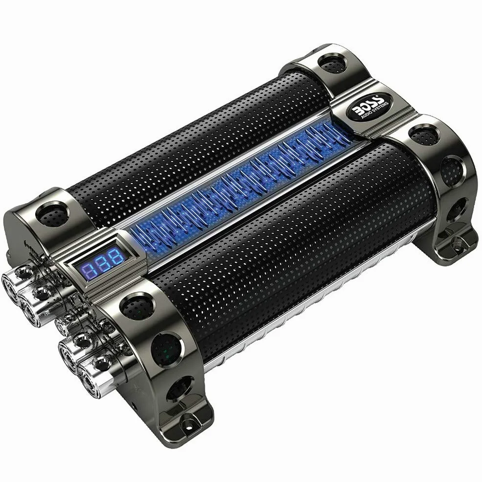 1 condensateur Compatible avec Boss Audio Systems CAP18 Cap 18 Hybrides 18 Farad jusqu'à 18000 Watts rms voltmètre numérique, 1 pièce