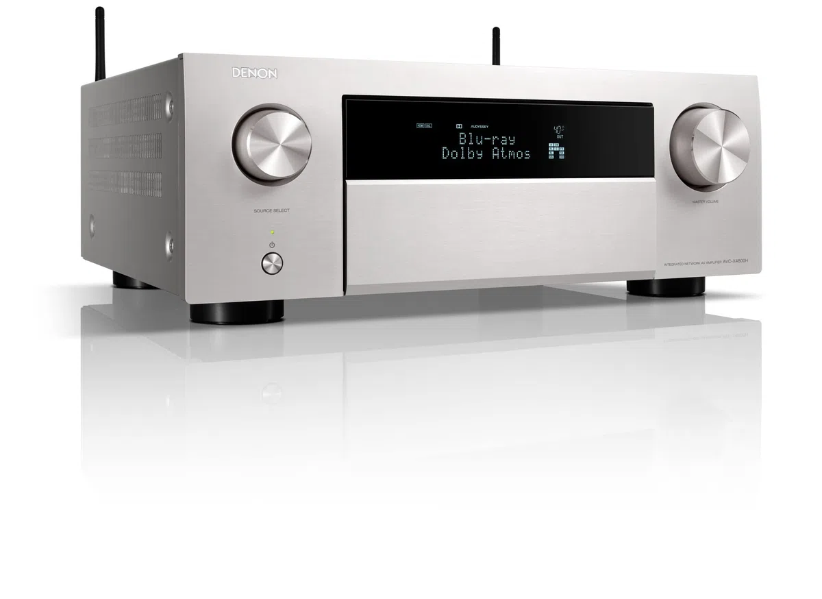 Denon AVC-X4800H Amplificateur Home Cinéma 200W par Canal, 9.4 Canaux, 8K, Son 3D, HEOS Built-in, 7 Entrées HDMI - Argent