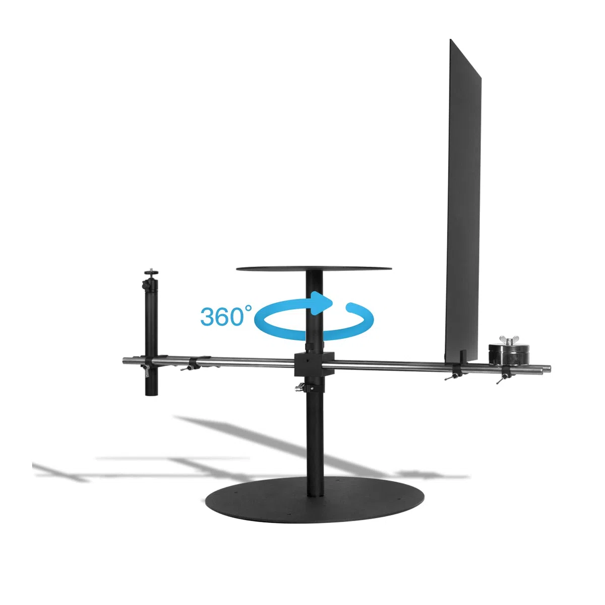 Plateforme Photo 360 DFCINE avec Slider – Rig Rotatif pour Caméra Vidéo avec Roue Dolly, pour Photographie Commerciale de Produits, Effets 360, Ralenti, Bullet-Time et Mouvement Slider (V360S)