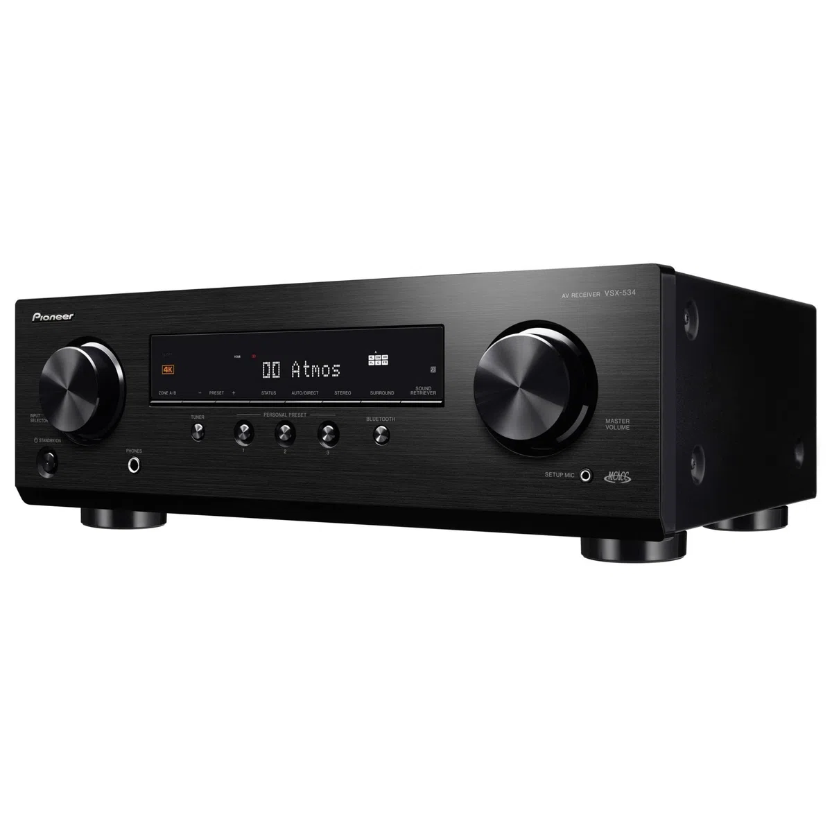 Pioneer VSX-534 Récepteur (5x150 Watt, Dolby Atmos, DTS:X, MCACC, Advanced Sound Retriever, AM/FM, Bluetooth, USB), Noir