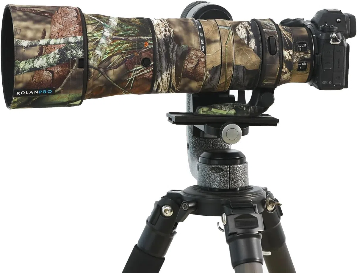 Rolanpro Cache d'objectif pour Nikon Z 180-600 mm F/5.6-6.3 VR Lens Coat Housse Vêtements 23# Jungel Camo