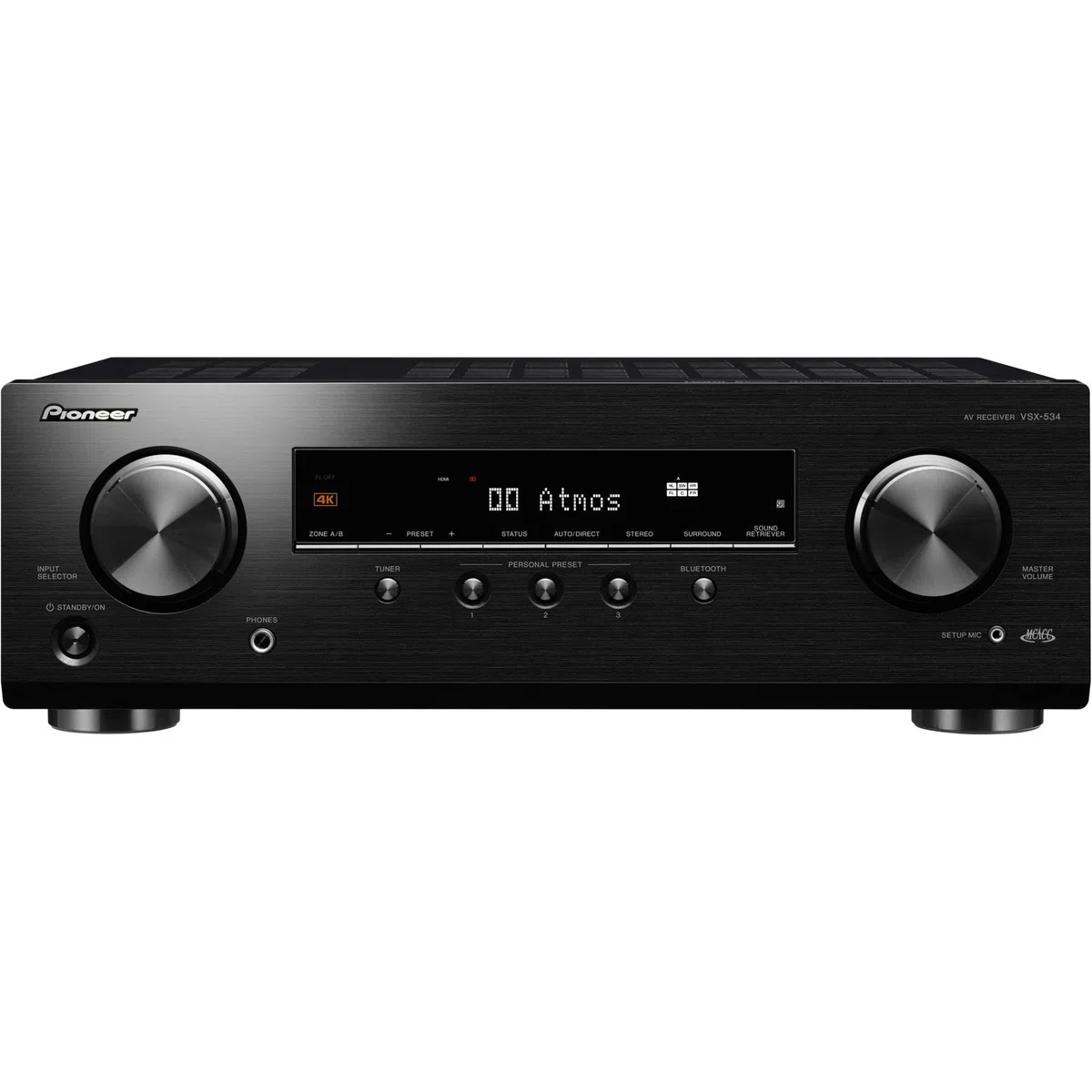 Pioneer VSX-534 Récepteur (5x150 Watt, Dolby Atmos, DTS:X, MCACC, Advanced Sound Retriever, AM/FM, Bluetooth, USB), Noir