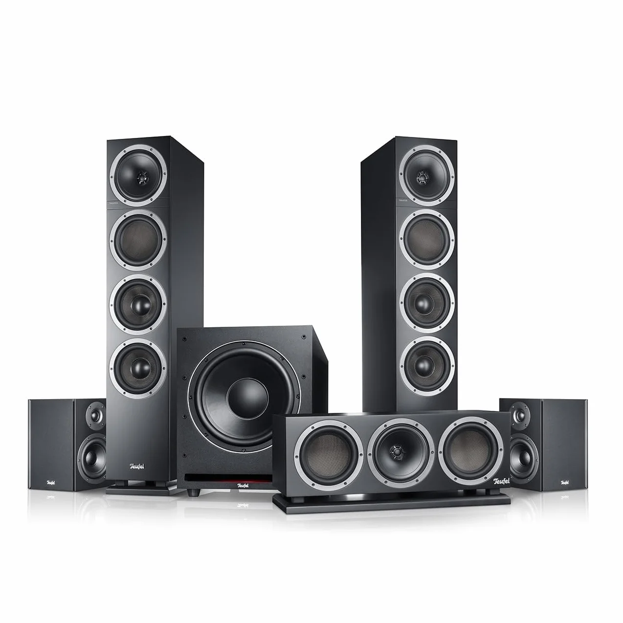 Teufel Theater 500 Surround Soundsystem 5.1 Home Theater - Système Home-cinéma, Caisson de Basses Puissant pour Musique, Films et Gaming