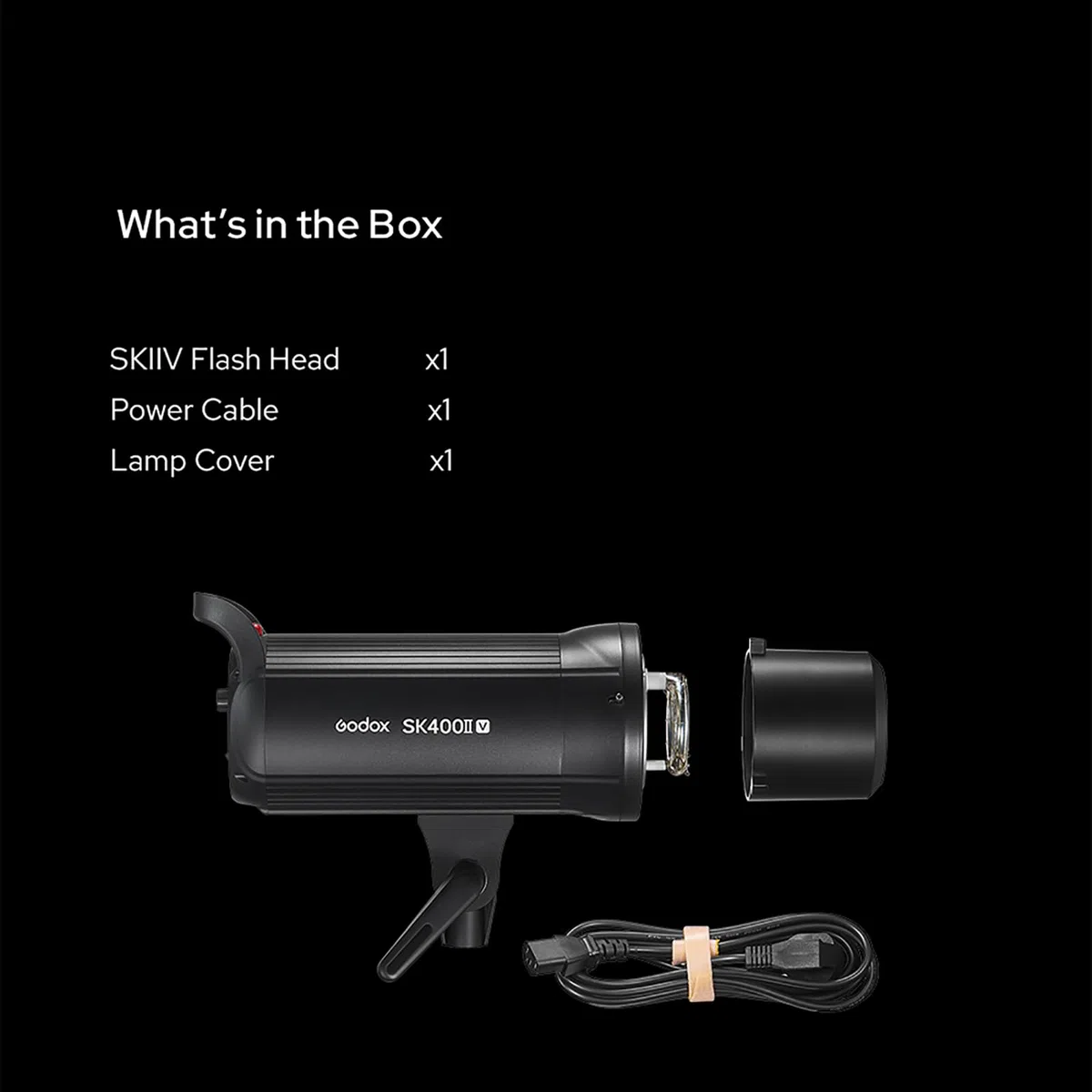 Godox SK400II-V Flash de Studio 400w Studio Flash, 5600 ± 200 K 2.4G Système X sans Fil avec Lampe de modélisation LED, Bowens Mount pour Portrait Photographie Commerciale