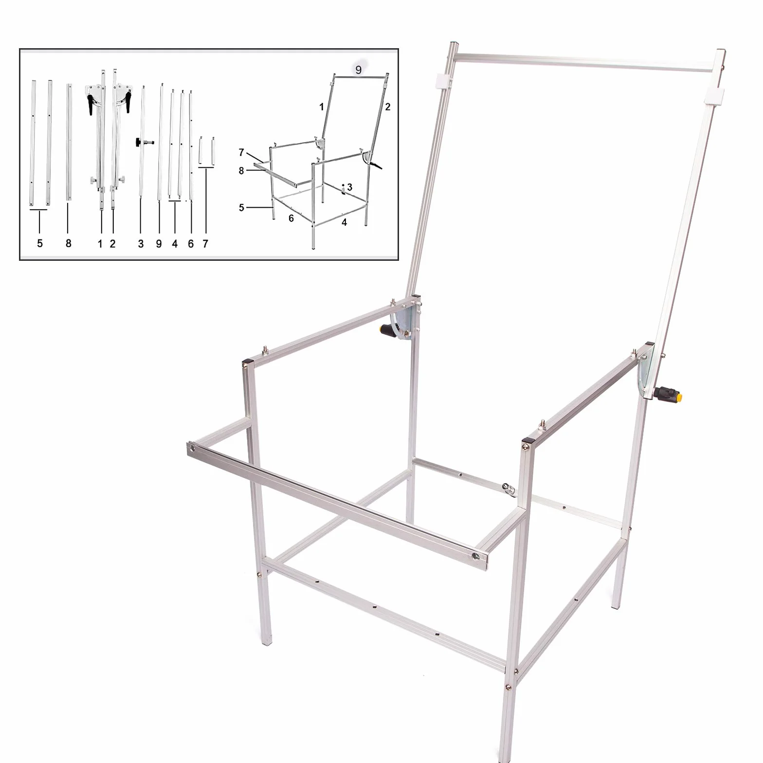 60x130cm Photographie Table de Prise de Vue Amovible Shooting Table Portable Cadre en Aluminium Table Shooting Non Réfléchissant avec 3 PVC Fond pour Studio Tentes de Shooting