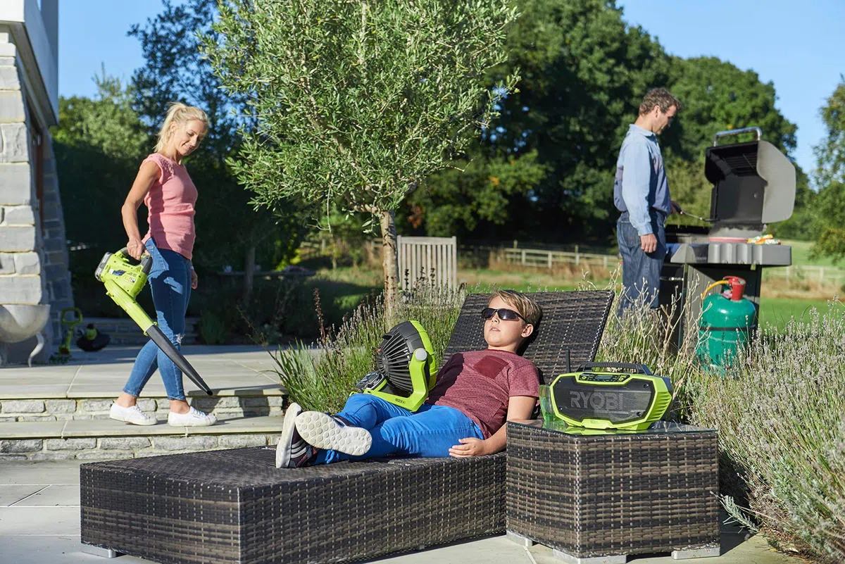 Ryobi r18rh de 0 Cordless Radio stéréo avec Bluetooth Function Vert/Gris, Vert/Anthracite