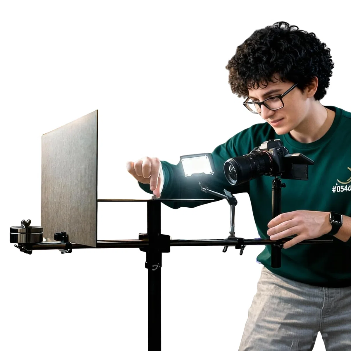 Plateforme Photo 360 DFCINE avec Slider – Rig Rotatif pour Caméra Vidéo avec Roue Dolly, pour Photographie Commerciale de Produits, Effets 360, Ralenti, Bullet-Time et Mouvement Slider (V360S)