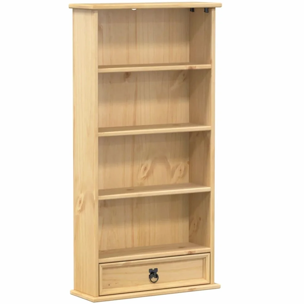 vidaXL Armoire à CD Corona 52x17,5x103 cm Bois de pin Massif, unité de Rangement CD, Armoire de Rangement CD, Meuble de Rangement CD