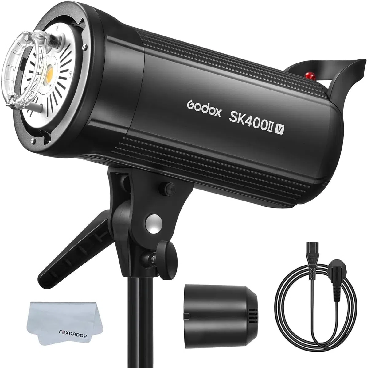 Godox SK400II-V Flash de Studio 400w Studio Flash, 5600 ± 200 K 2.4G Système X sans Fil avec Lampe de modélisation LED, Bowens Mount pour Portrait Photographie Commerciale