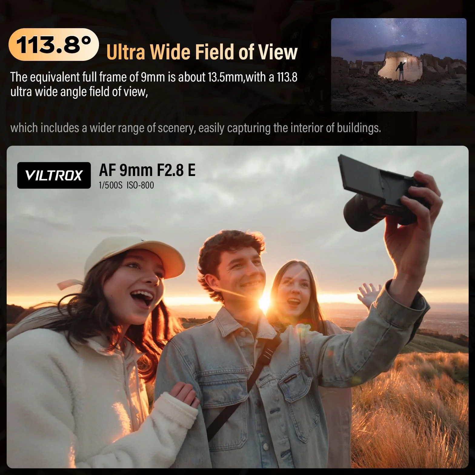 VILTROX 9mm F2.8 Air à Monture XF Objectif pour Fuji X APS-C Objectif Ultra Grand Angle Autofocus pour Fujifilm à Monture X X-S20 X-T5 X-T50 X-T30II X-H2S X-H2 X-S10 X-E5 X-M5 X-T4