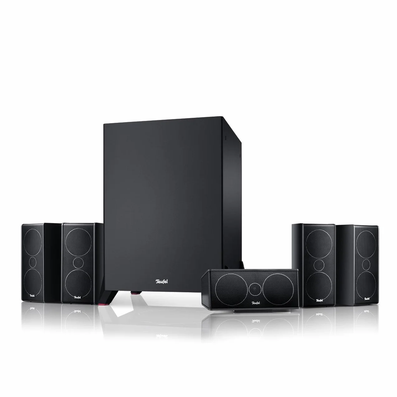 Teufel CONSONO 35 Mk3 Power Edition - 5.1 Enceintes Home cinéma avec Caisson de Basses Puissant, Satellites Hi-FI, système de Son Surround - Noir