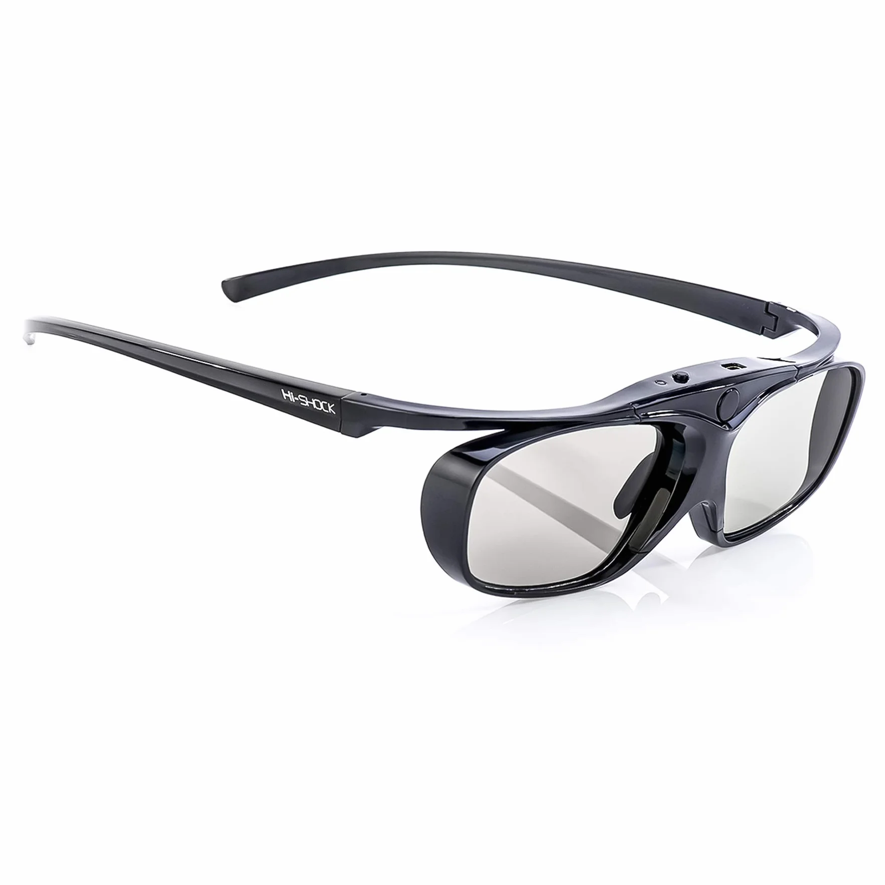 Hi-shock RF Pro Lunettes 3d pour Epson/Sony/JVC/Panasonic/Sharp Vidéoprojecteur et FullHD/HDR/4 K TV avec obturateur active – Bluetooth. rechargeable battery 1x «Black Heaven»