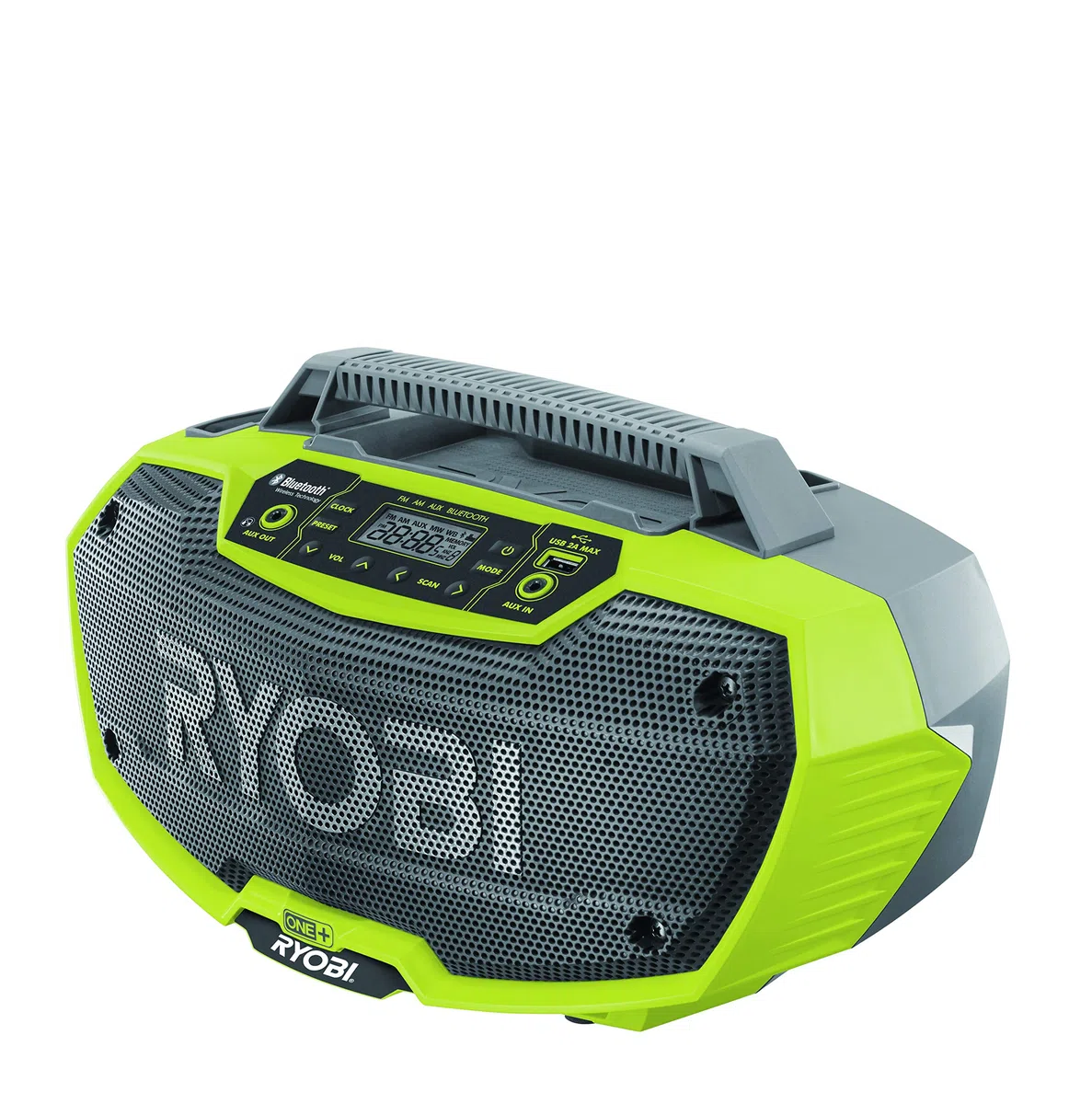 Ryobi r18rh de 0 Cordless Radio stéréo avec Bluetooth Function Vert/Gris, Vert/Anthracite