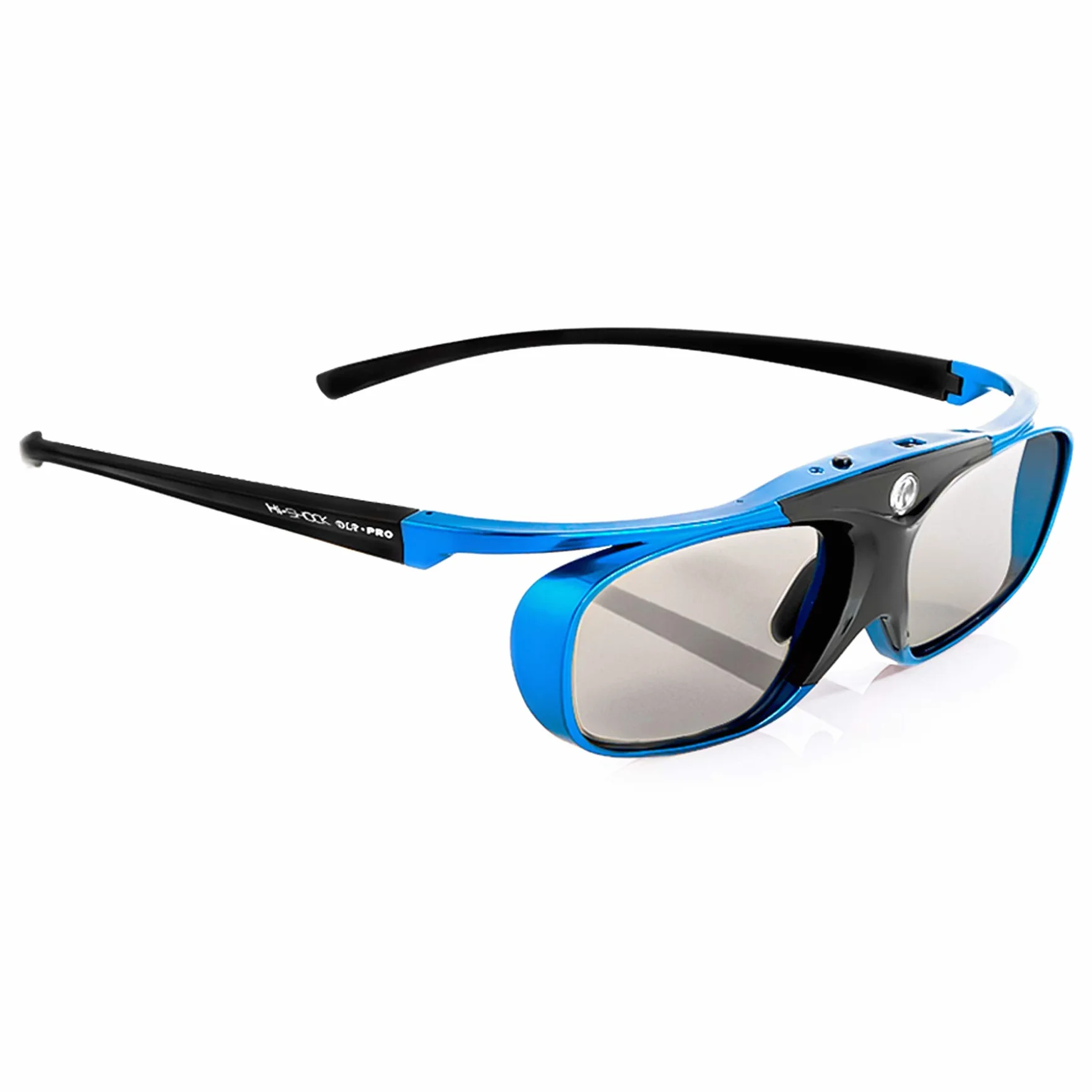 2X Hi-Shock DLP Pro Blue Heaven | Lunettes Actives DLP Link 3D - Compatibles avec Les projecteurs 3D DLP d'Acer, BenQ, Optoma, Viewsonic | Remplacement du PPA5610 / E4W [96-200 Hz | Rechargeable]
